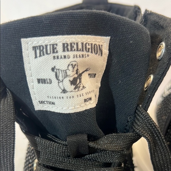 True Religion Black and White High-Top Sneakers - Picture 7 of 8